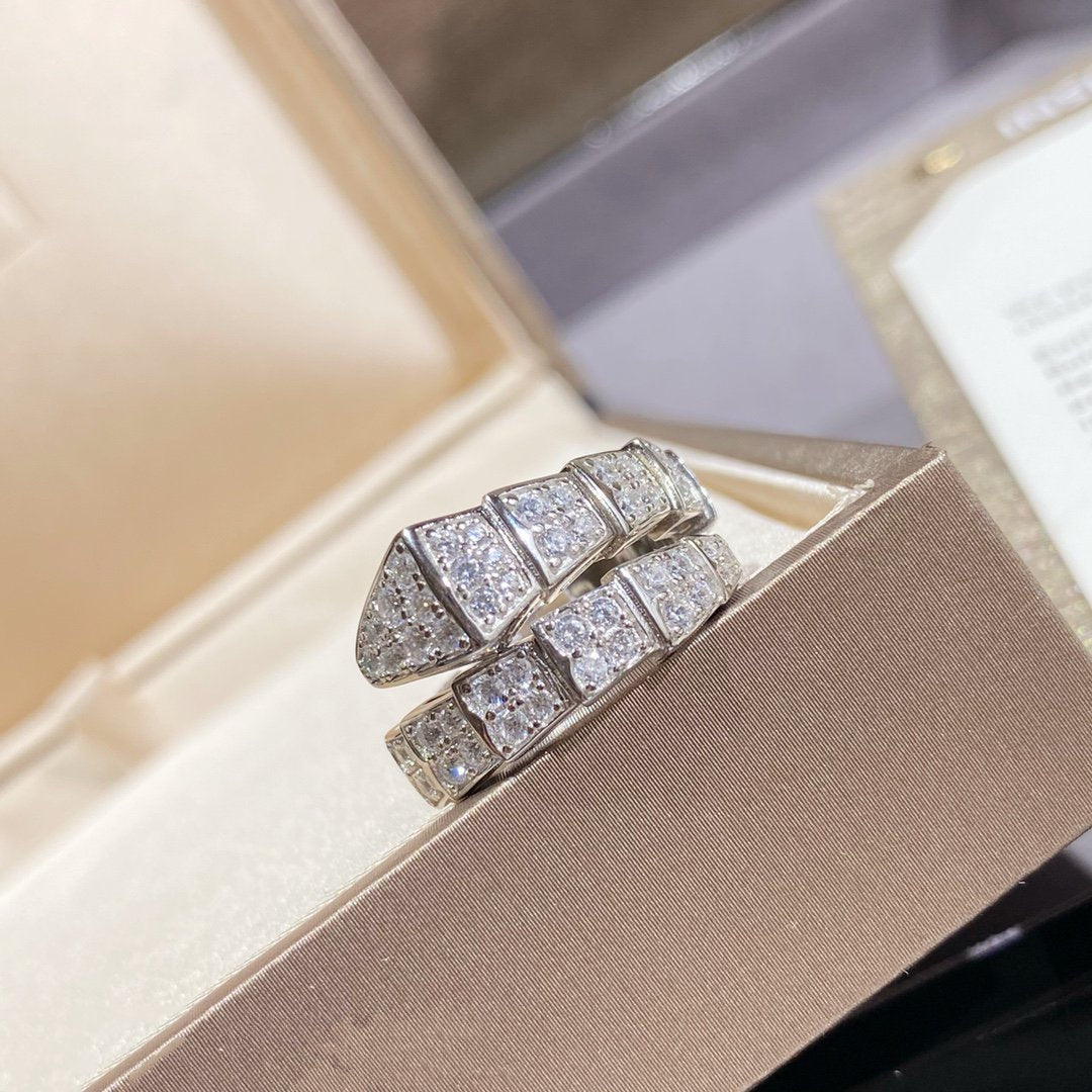 [Dawnora Jewelry]SERPENTI RING SILVER DIAMOND PAVED