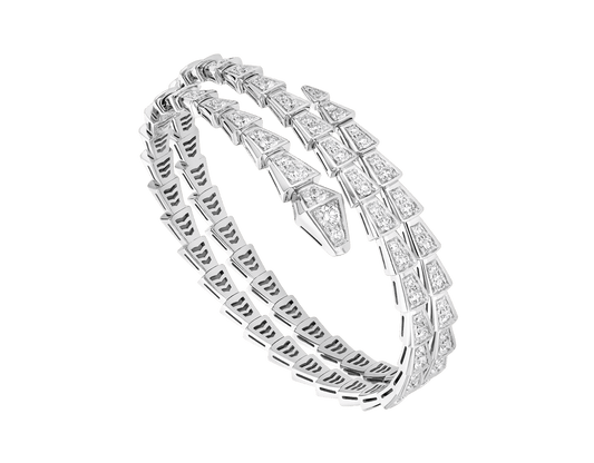 [Dawnora Jewelry]SERPENTI BRACELET SILVER DIAMOND DOUBLE ROW