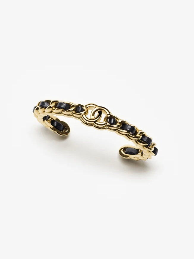 [Dawnora Jewelry]Double C Open Bangle