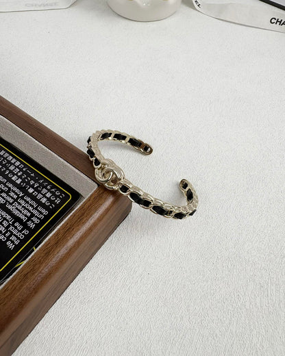 [Dawnora Jewelry]Double C Open Bangle