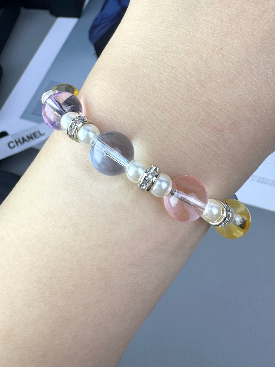 [Dawnora Jewelry]Colorful Transparent Resin Bracelet