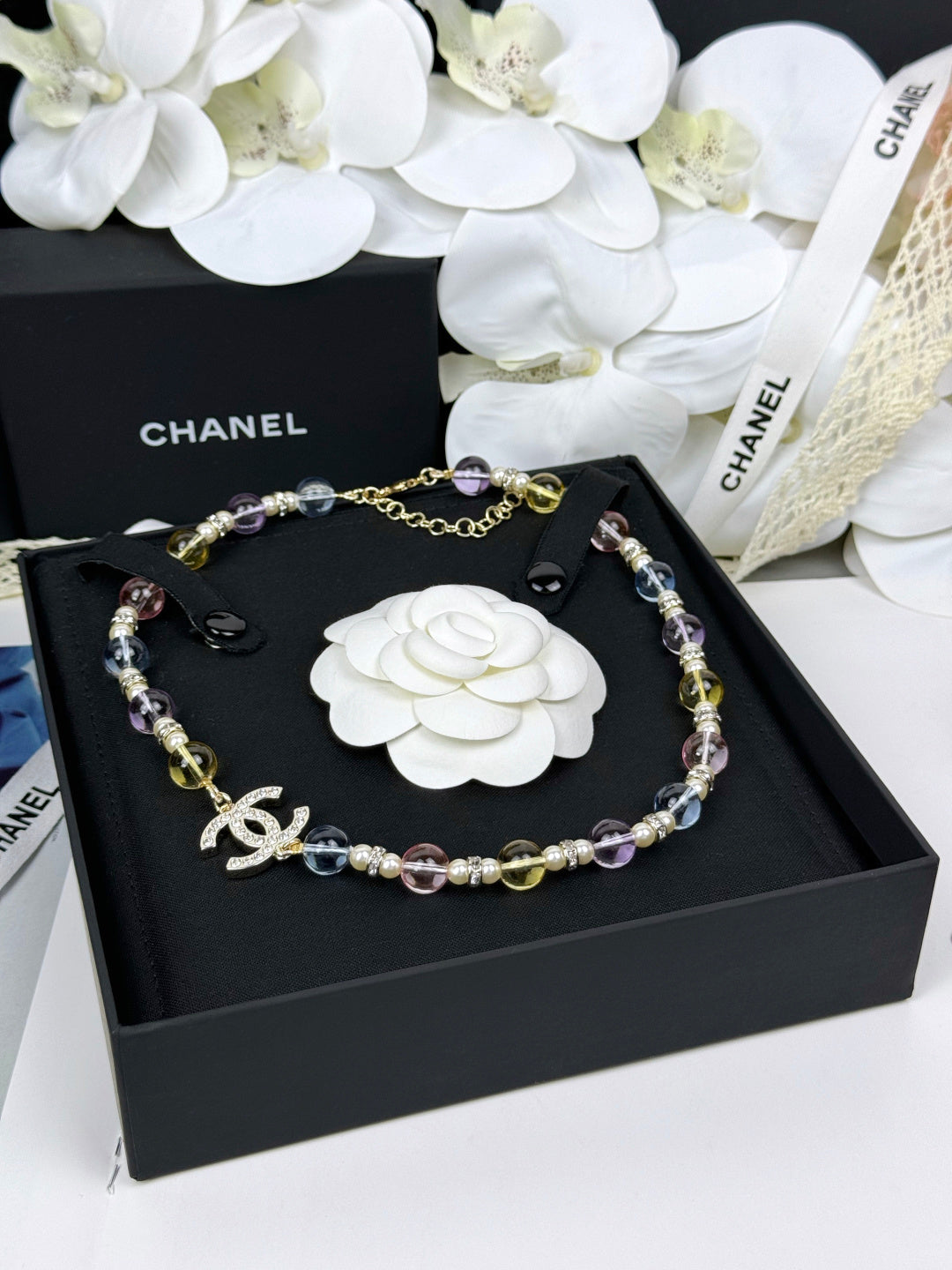 [Dawnora Jewelry]26C New Spring Collection Colorful Transparent Resin Necklace