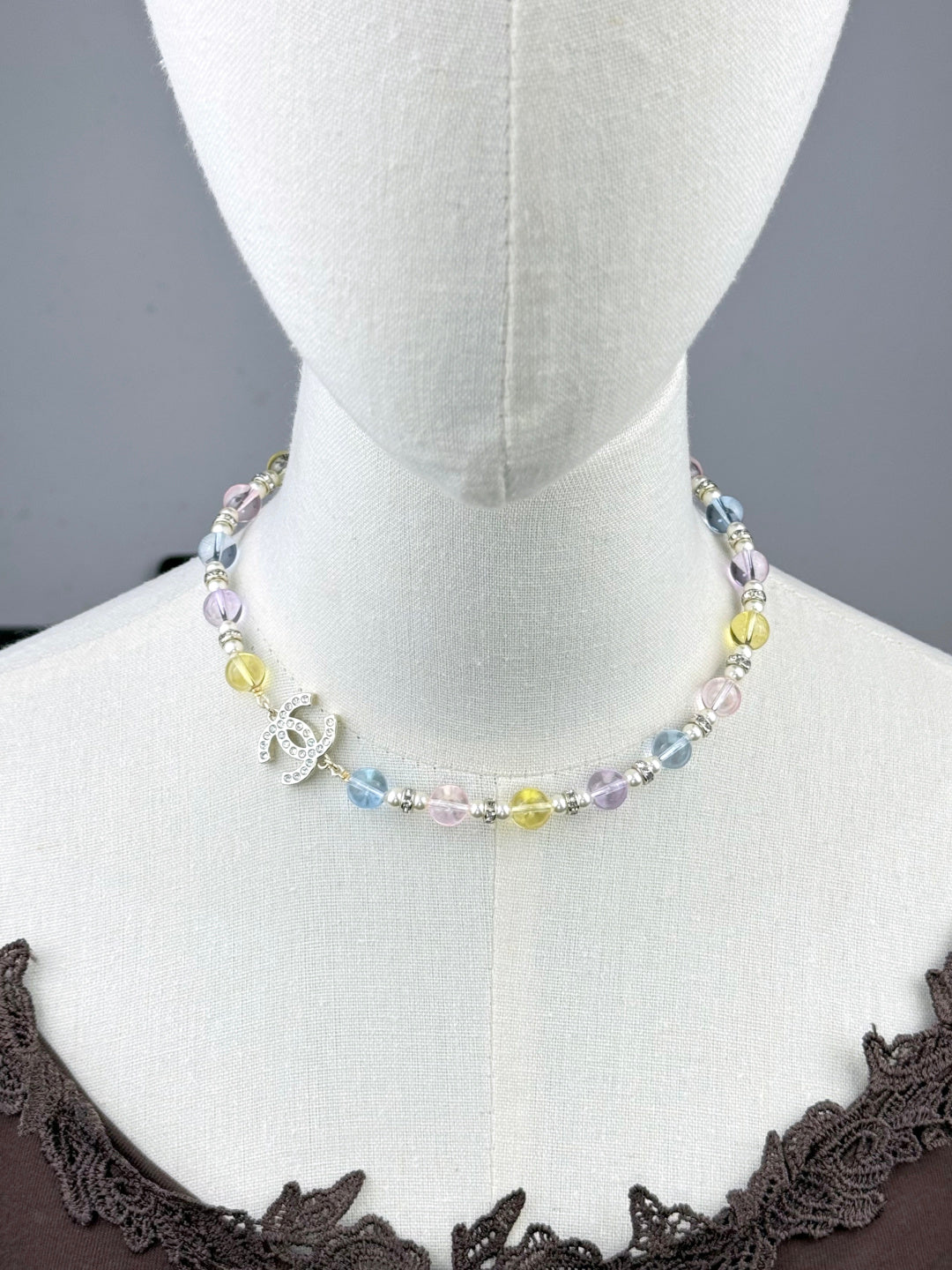 [Dawnora Jewelry]26C New Spring Collection Colorful Transparent Resin Necklace