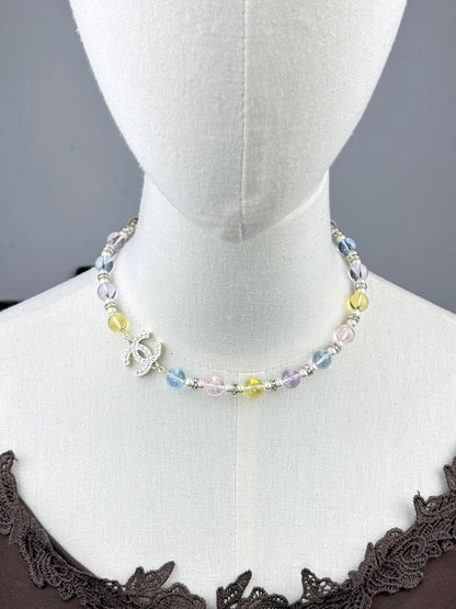 [Dawnora Jewelry]26C New Spring Collection Colorful Transparent Resin Necklace