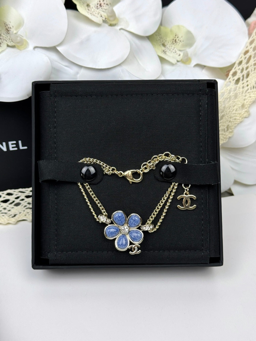 [Dawnora Jewelry]VOLTE New Blue Floral Double-Layer Bracelet