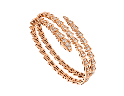 [Dawnora Jewelry]SERPENTI BRACELET PINK GOLD DIAMOND DOUBLE ROW