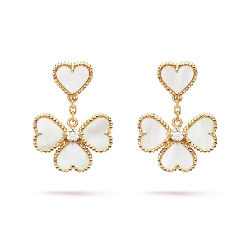 [Dawnora Jewelry]CLOVER SWEET WHITE MOP EARRINGS