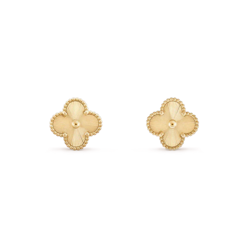 [Dawnora Jewelry]CLOVER MINI 9.5MM LASER EARRINGS