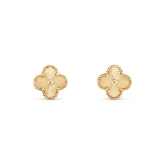 [Dawnora Jewelry]CLOVER MINI 9.5MM LASER EARRINGS