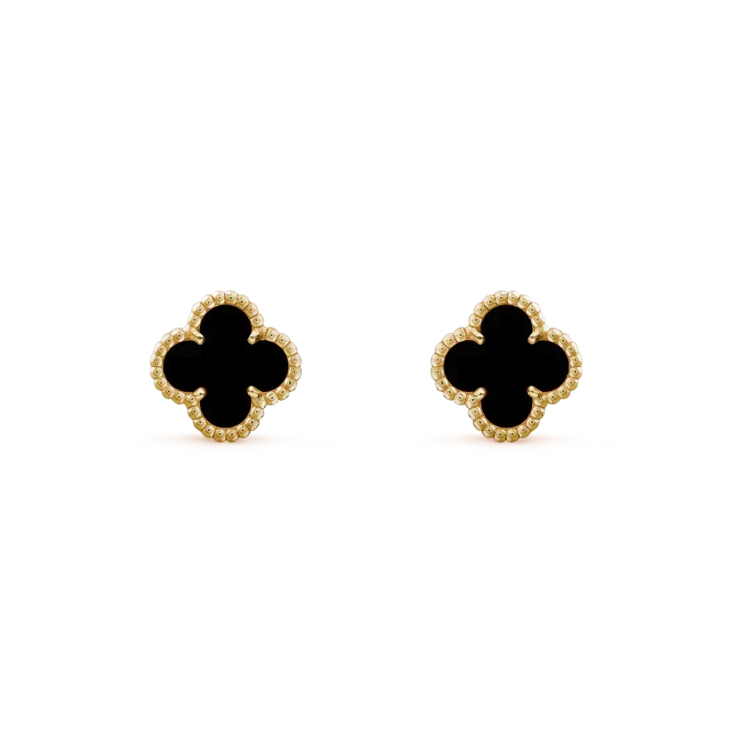 [Dawnora Jewelry]CLOVER MINI 9.5MM BLACK MOP EARRINGS