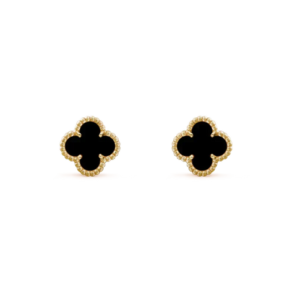 [Dawnora Jewelry]CLOVER MINI 9.5MM BLACK MOP EARRINGS