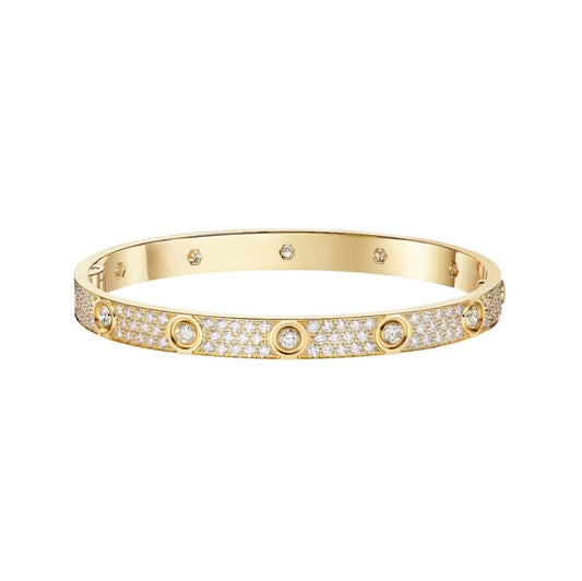 [Dawnora Jewelry]LOVE BRACELET 6.1MM DIAMOND-PAVED 10 BIG DIAMONDS