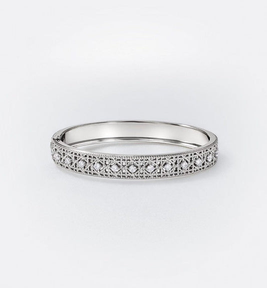 [Dawnora Jewelry]2026 WOVEN-PATTERN BRACELET SET WITH FULL DIAMOND INLAY THREE-COLORS