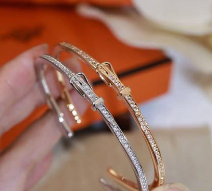[Dawnora Jewelry]DIAMOND-ENCRUSTED BRACELET THREE COLORS