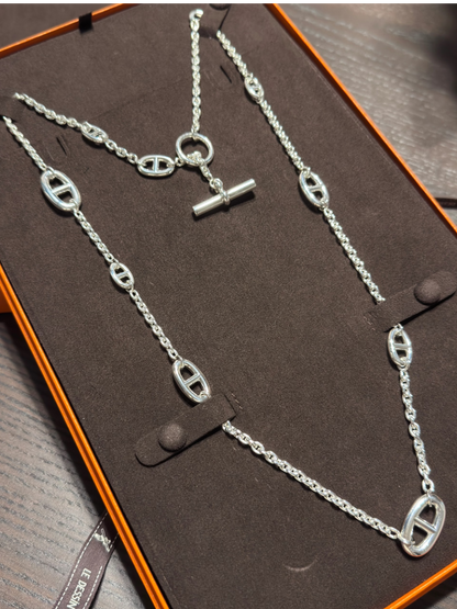 [Dawnora Jewelry]Classic Silver Sweater Chain