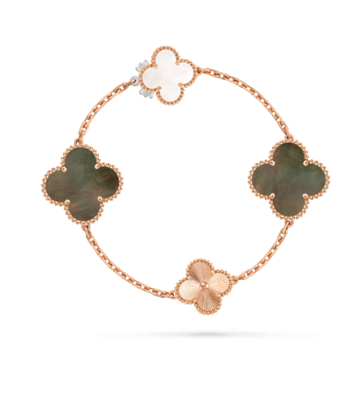 [Dawnora Jewelry]DETACHABLE CLOVER 15(11+4) FLOWER SILVER NECKLACE SET