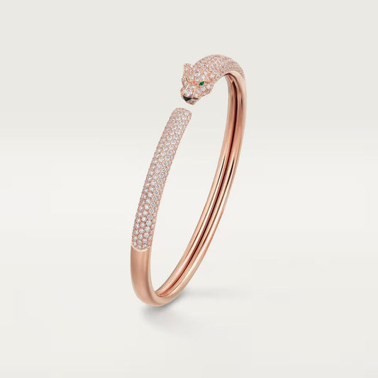 [Dawnora Jewelry]PANTHERE FULL DIAMOND OPEN BRACELET