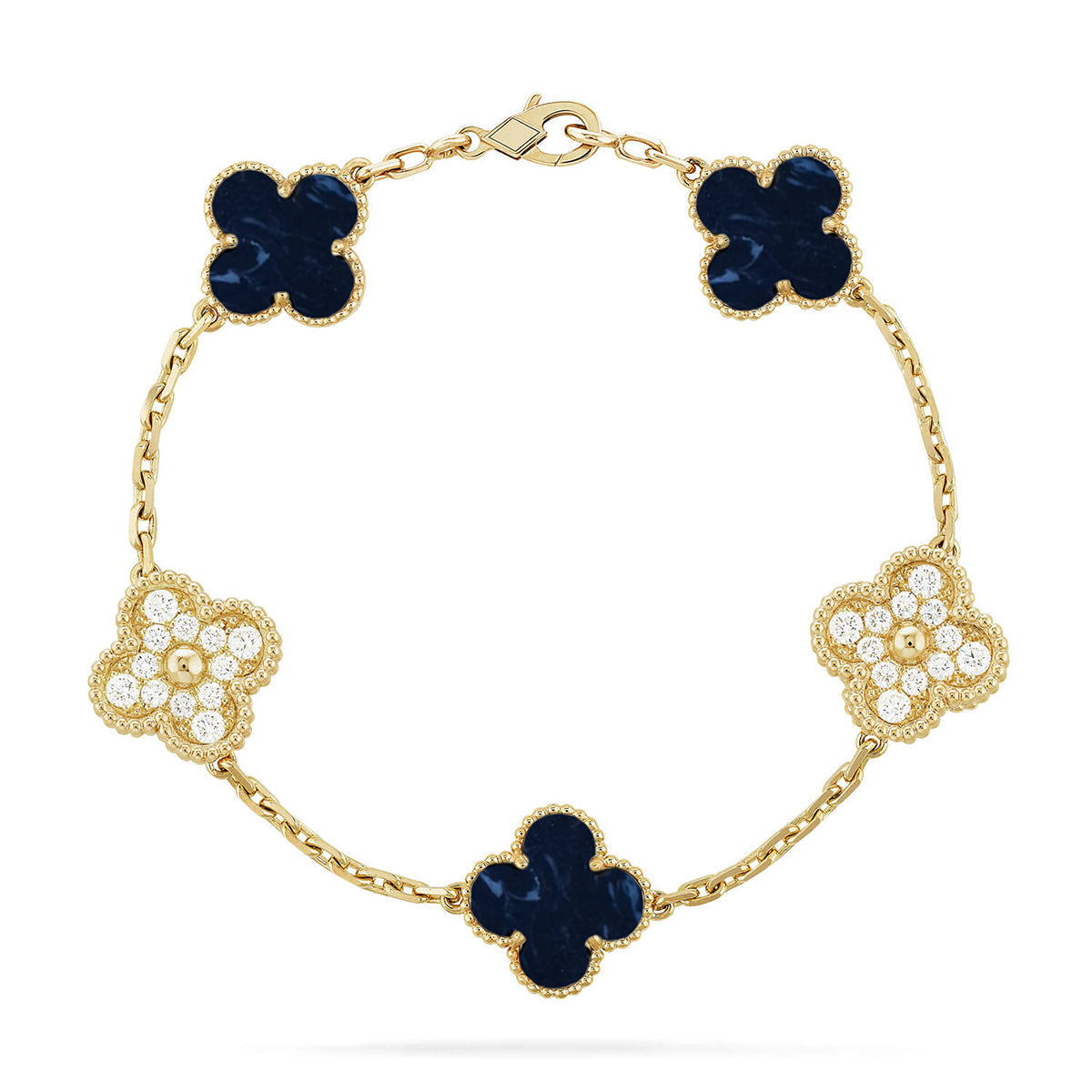 [Dawnora Jewelry]CLOVER 5 MOTIF PIETERSITE BRACELET COLLECTION