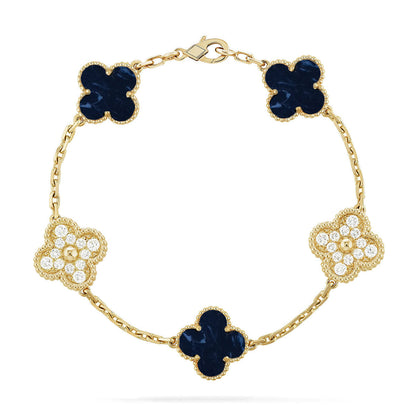 [Dawnora Jewelry]CLOVER 5 MOTIF PIETERSITE BRACELET COLLECTION