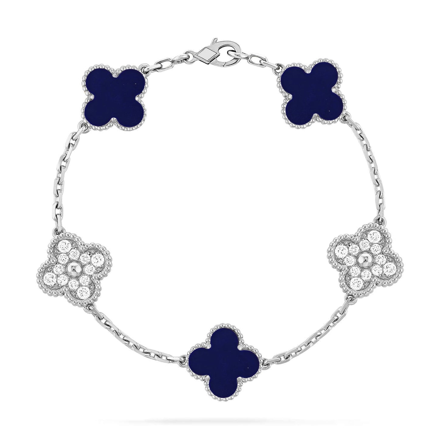 [Dawnora Jewelry]CLOVER 5 MOTIF LAPIS LAZULI BRACELET COLLECTION