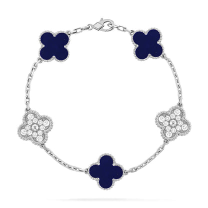 [Dawnora Jewelry]CLOVER 5 MOTIF LAPIS LAZULI BRACELET COLLECTION