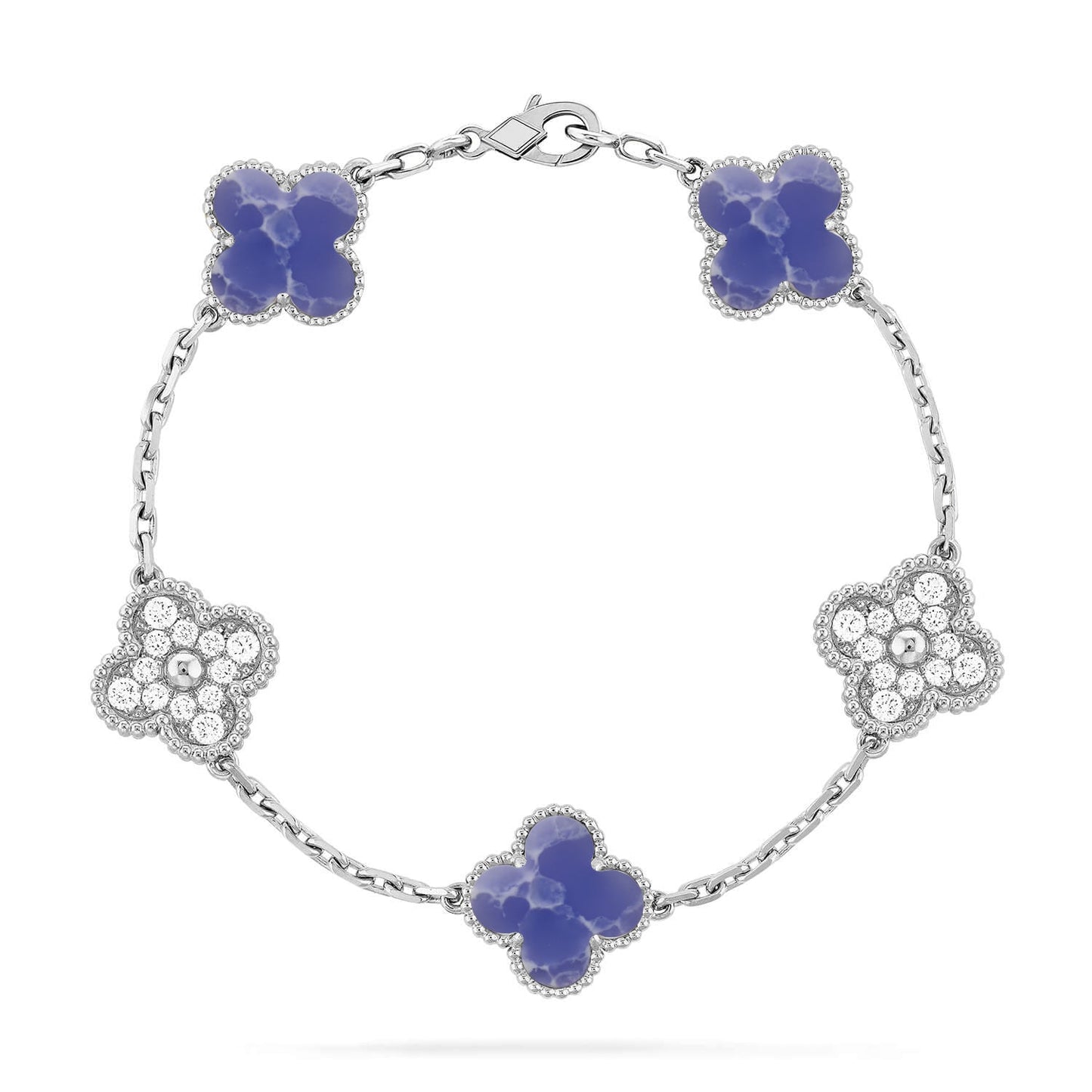 [Dawnora Jewelry]CLOVER 5 MOTIF BLUE VEINS BRACELET COLLECTION