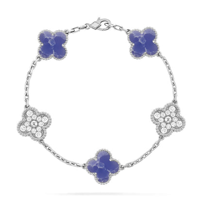 [Dawnora Jewelry]CLOVER 5 MOTIF BLUE VEINS BRACELET COLLECTION