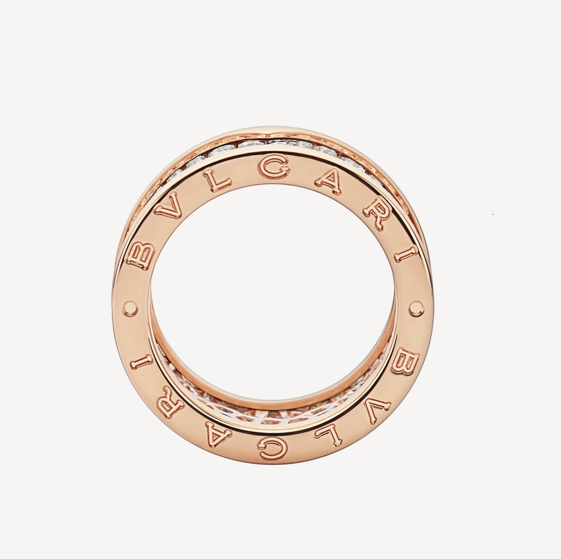[Dawnora Jewelry]ZERO 1 WITH PAVED DIAMONDS ON THE SPIRAL RING