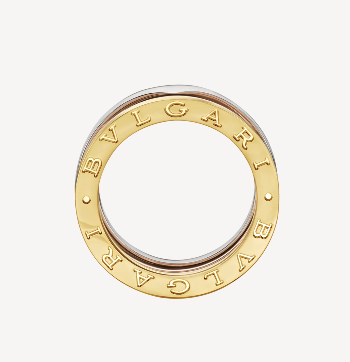 [Dawnora Jewelry]ZERO 1 THREE-BAND ROSE WHITE AND YELLOW RING