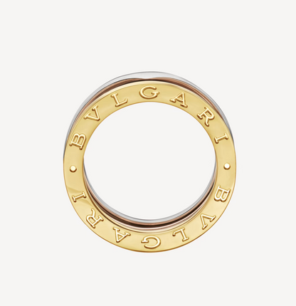 [Dawnora Jewelry]ZERO 1 THREE-BAND ROSE WHITE AND YELLOW RING