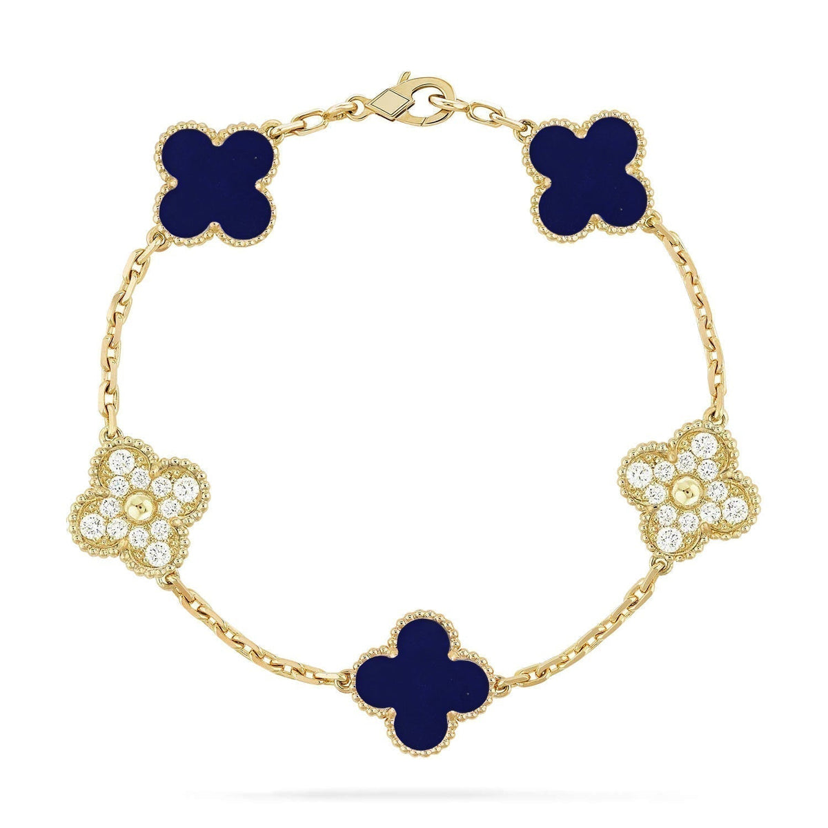 [Dawnora Jewelry]CLOVER 5 MOTIF LAPIS LAZULI BRACELET COLLECTION