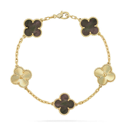 [Dawnora Jewelry] CLOVER 5 MOTIF GRAY MOP BRACELET COLLECTION