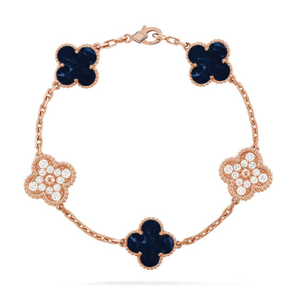 [Dawnora Jewelry]CLOVER 5 MOTIF PIETERSITE BRACELET COLLECTION