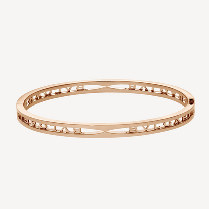 [Dawnora Jewelry]ZERO 1 SPIRAL LOGO PINK GOLD BRACELET