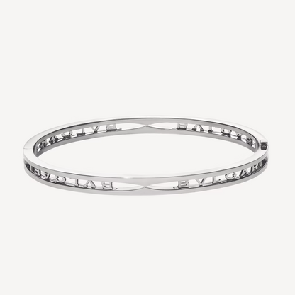 [Dawnora Jewelry]ZERO 1 SPIRAL LOGO SILVER BRACELET