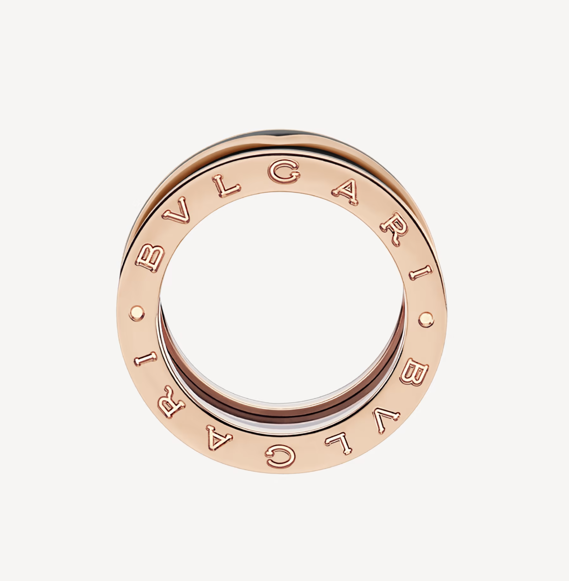 [Dawnora Jewelry]ZERO 1 TWO-BAND WITH MATTE BLACK CERAMIC PINK GOLD RING