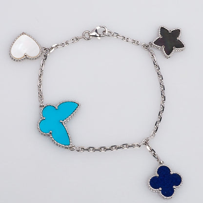 [Dawnora Jewelry]LUCKY SPRING SILVER BRACELET 4 MOTIF