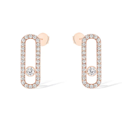 [Dawnora Jewelry]MOVE UNO STUD DIAMOND PAVED EARRINGS