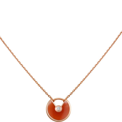 [Dawnora Jewelry]AMULETTE GOLD CARNELIAN ONYX NECKLACE