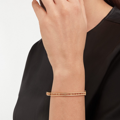 [Dawnora Jewelry]ZERO 1 SPIRAL LOGO PINK GOLD BRACELET