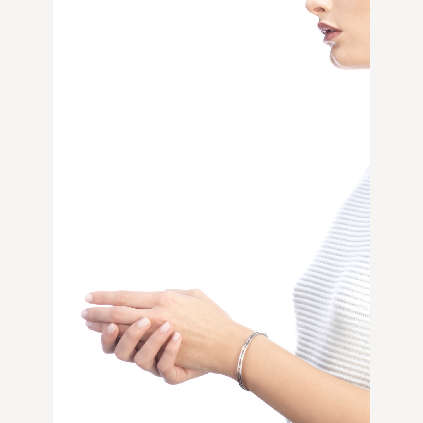 [Dawnora Jewelry]ZERO 1 SPIRAL LOGO SILVER BRACELET