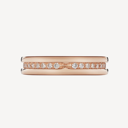 [Dawnora Jewelry]ZERO 1 ONE-BAND PAVED DIAMONDS ON THE SPIRAL RING