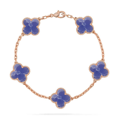 [Dawnora Jewelry]CLOVER 5 MOTIF BLUE VEINS BRACELET COLLECTION