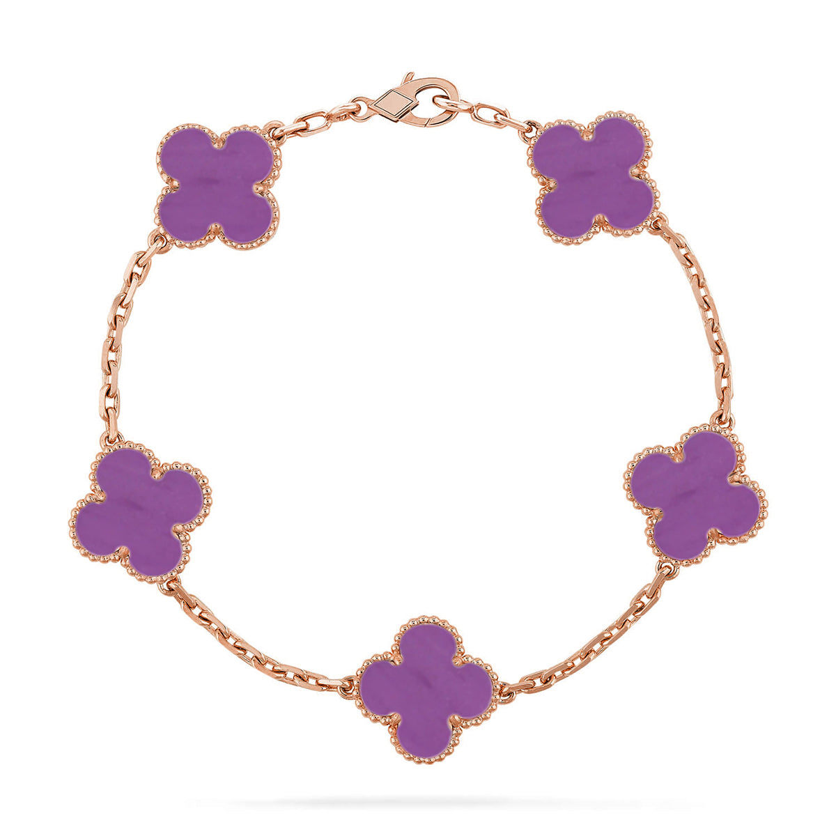 [Dawnora Jewelry] CLOVER 5 MOTIF VIOLET BRACELET COLLECTION