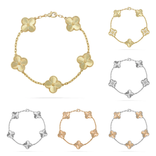 [Dawnora Jewelry] CLOVER 5 MOTIF LASER BRACELET COLLECTION