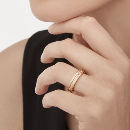 [Dawnora Jewelry]ZERO 1 ONE-BAND PAVED DIAMONDS ON THE SPIRAL RING