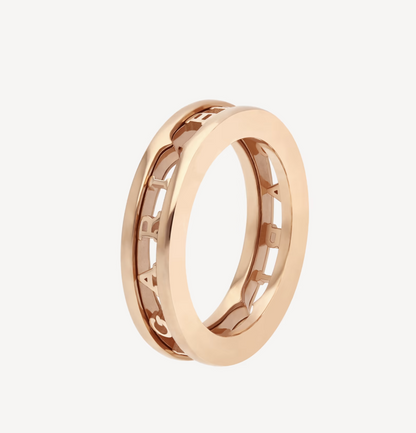 [Dawnora Jewelry]ZERO 1 ONE-BAND WITH OPENWORK LOGO SPIRAL RING