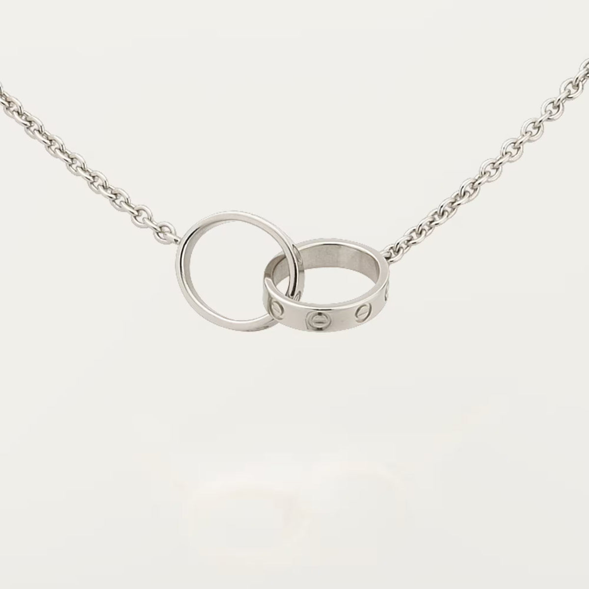 [Dawnora Jewelry]LOVE DOUBLE RING NECKLACE