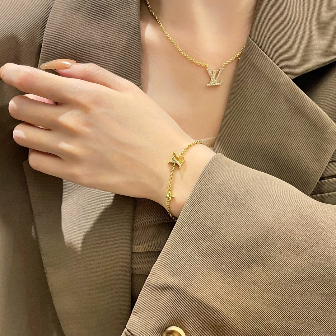 [Dawnora Jewelry]LOGO STAR MOTIF GOLD BRACELET