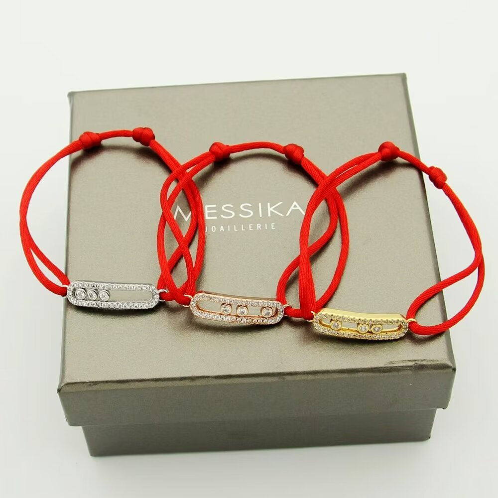 [Dawnora Jewelry]Care(Medium-3.5mm) pink cord pavé bracelet